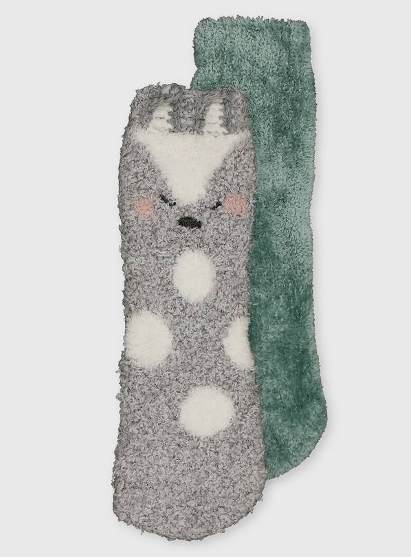 Deer & Green Cosy Socks 2 Pack - 4-5.5